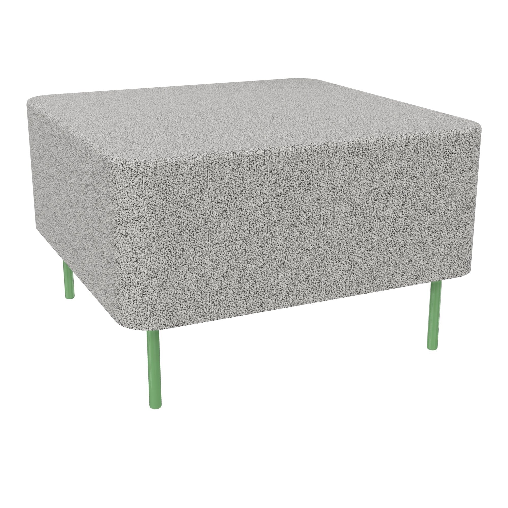 Assise Zélie L.67 x H.43 cm tissu Step Mélangé gris clair chiné