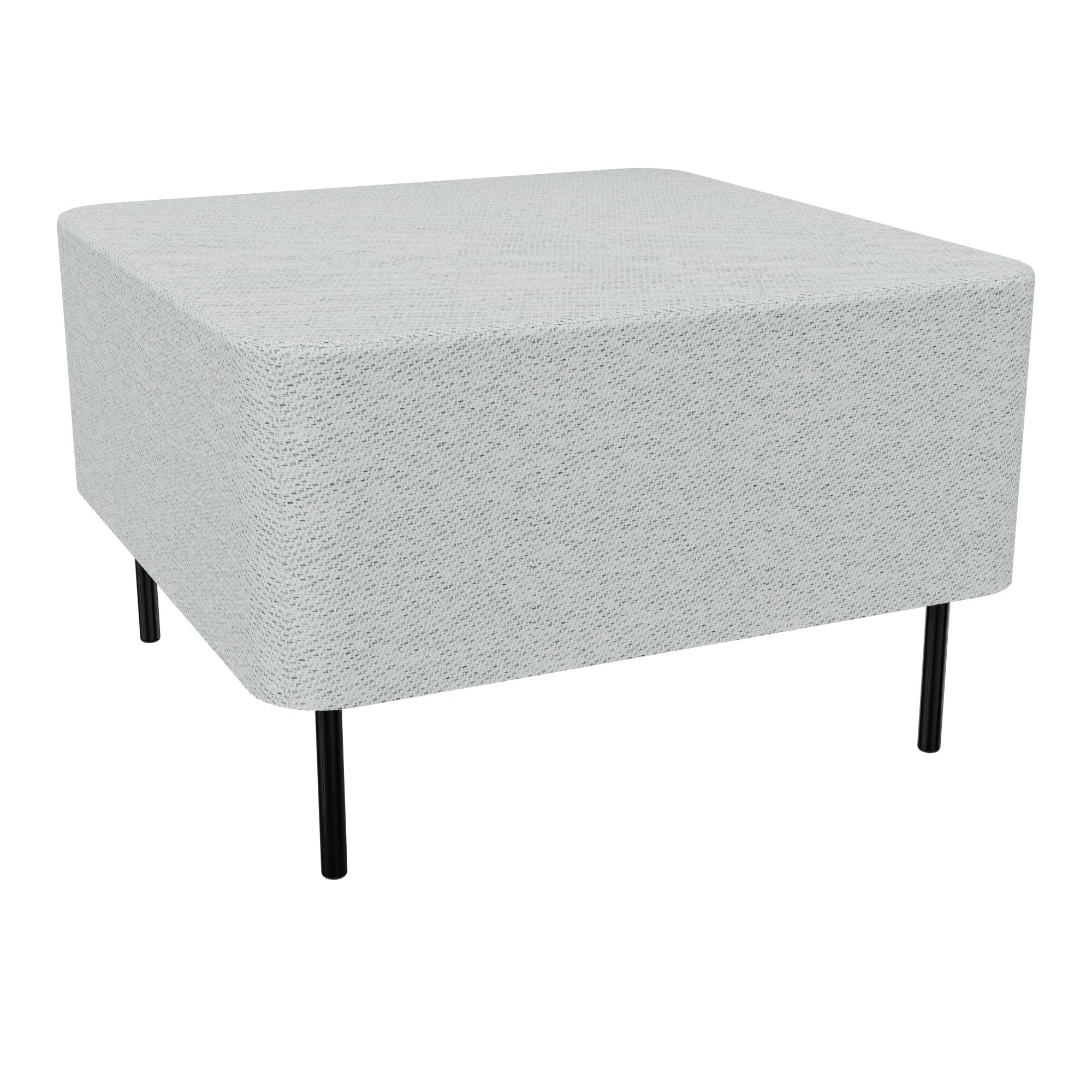 Assise Zélie L.67 x H.43 cm tissu Chili gris clair chiné