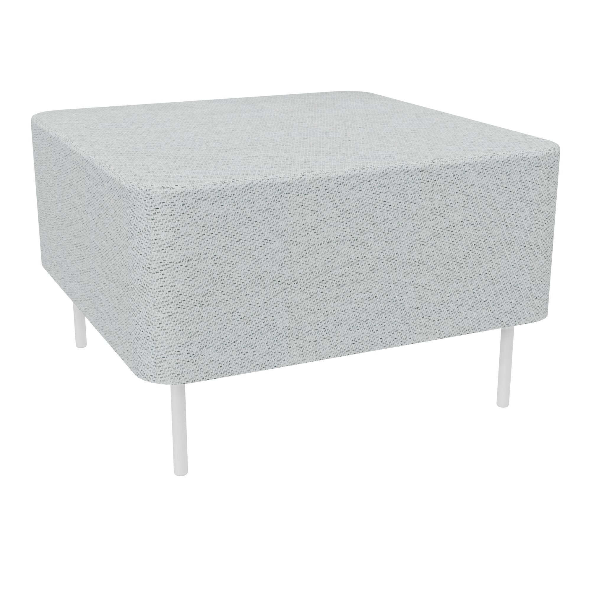 Assise Zélie L.67 x H.43 cm tissu Chili gris clair chiné