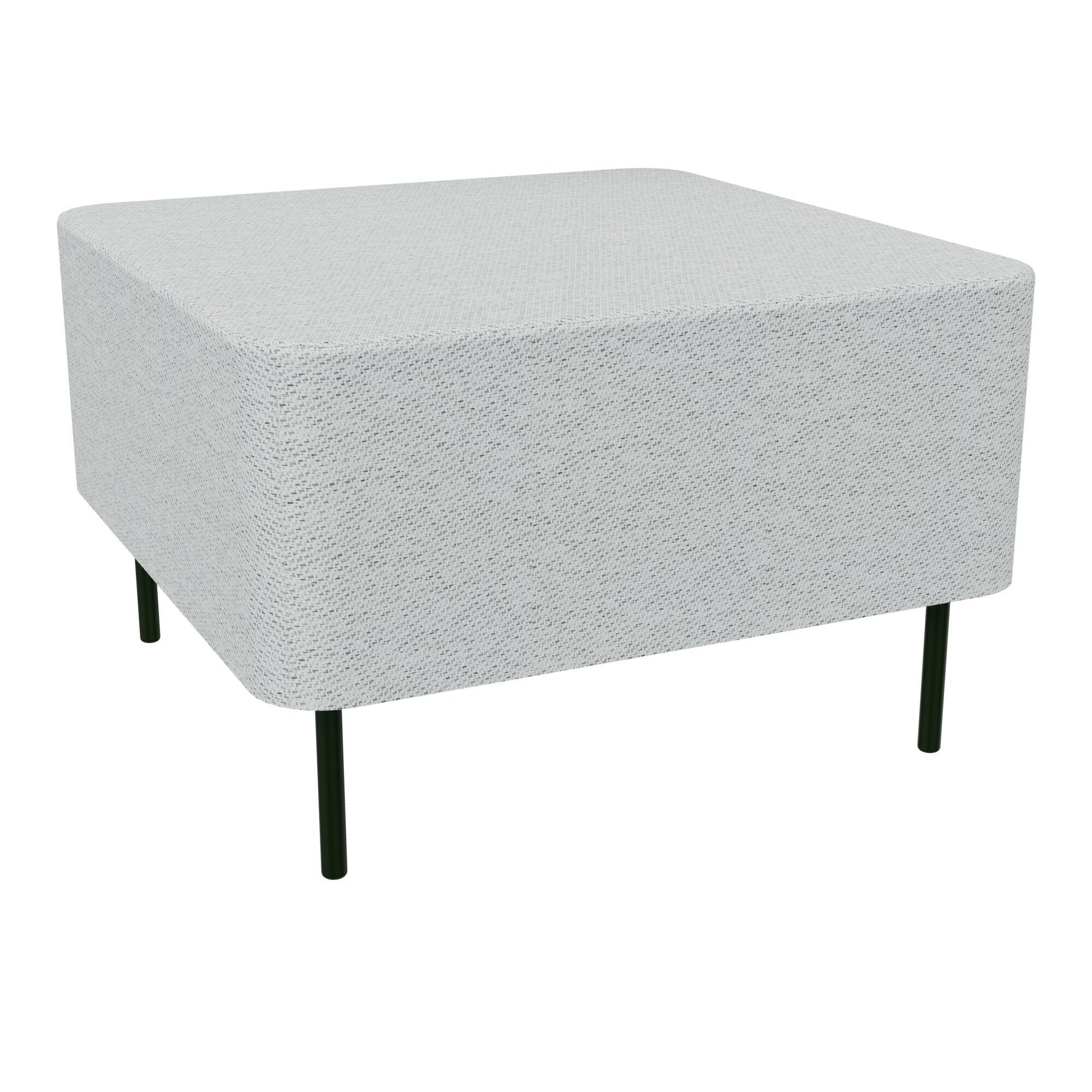 Assise Zélie L.67 x H.43 cm tissu Chili gris clair chiné