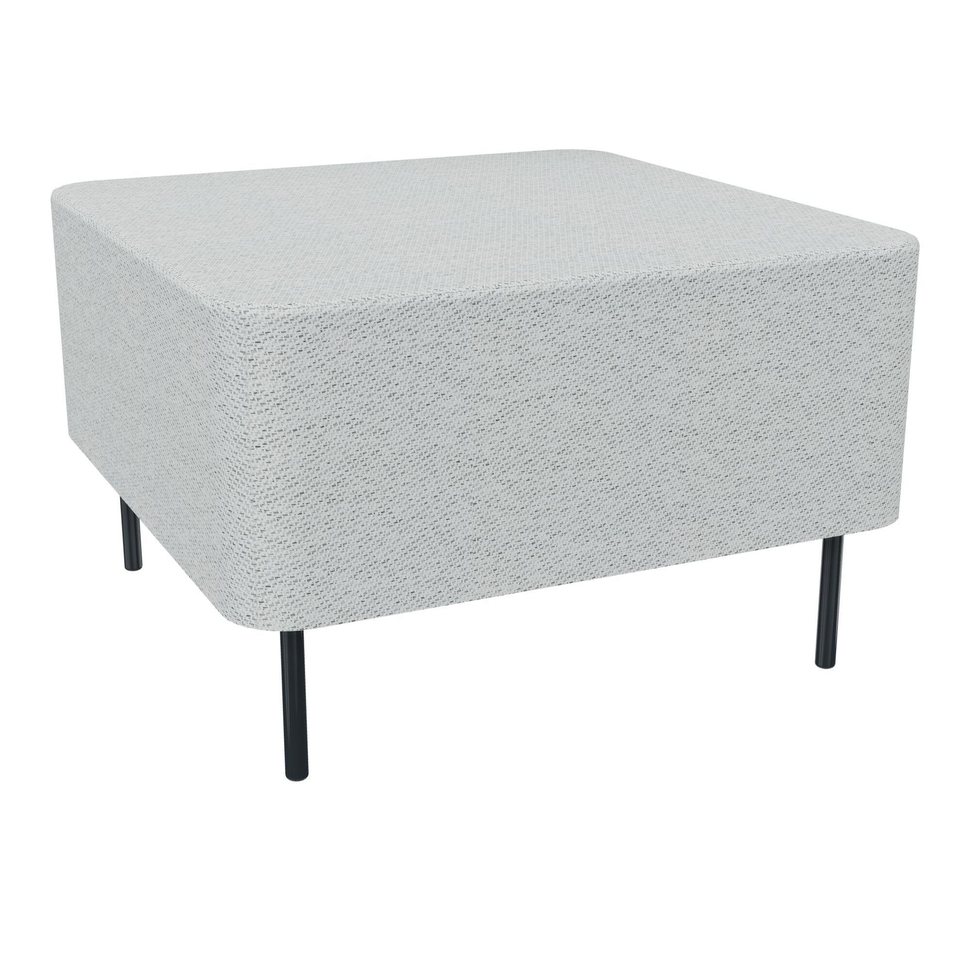 Assise Zélie L.67 x H.43 cm tissu Chili gris clair chiné