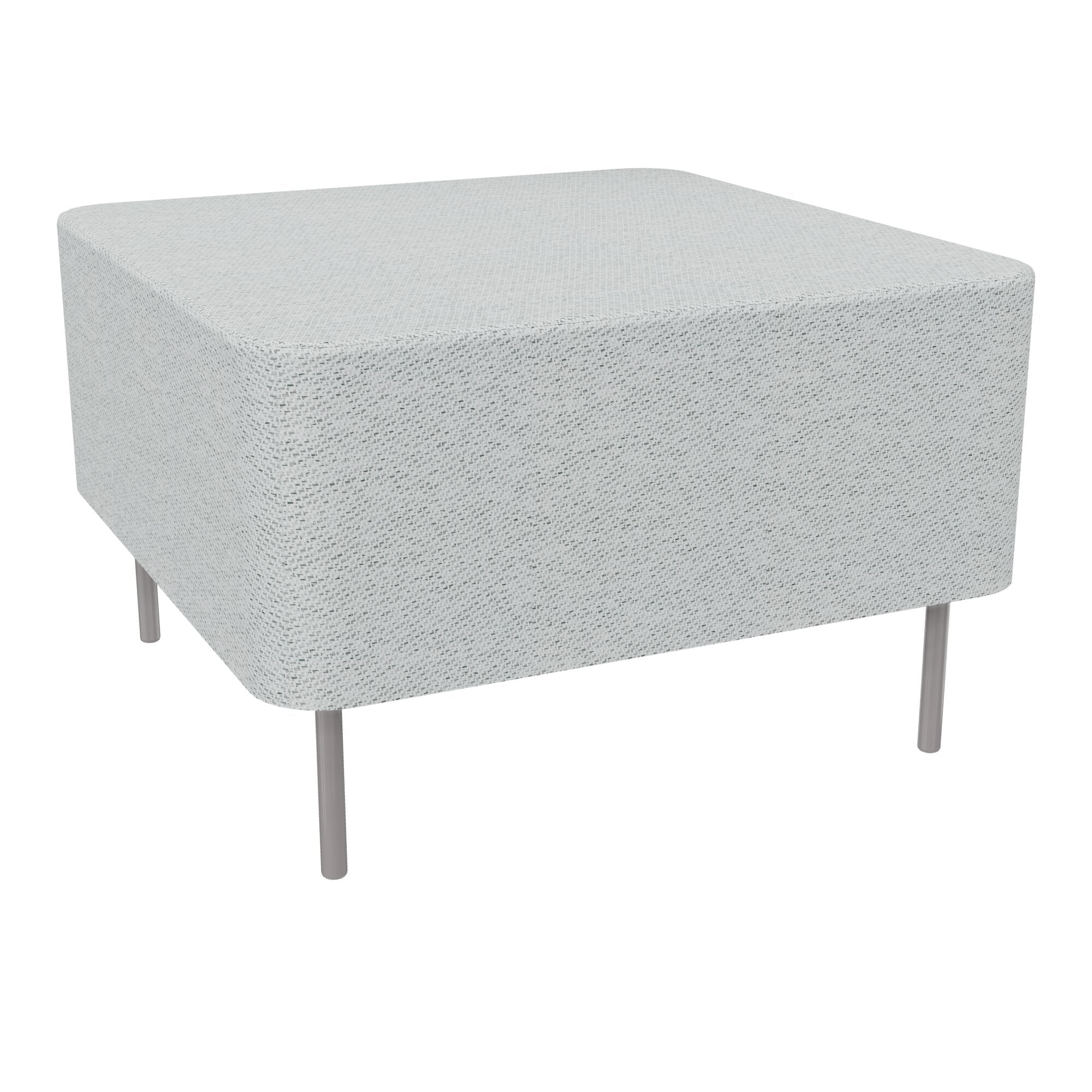 Assise Zélie L.67 x H.43 cm tissu Chili gris clair chiné