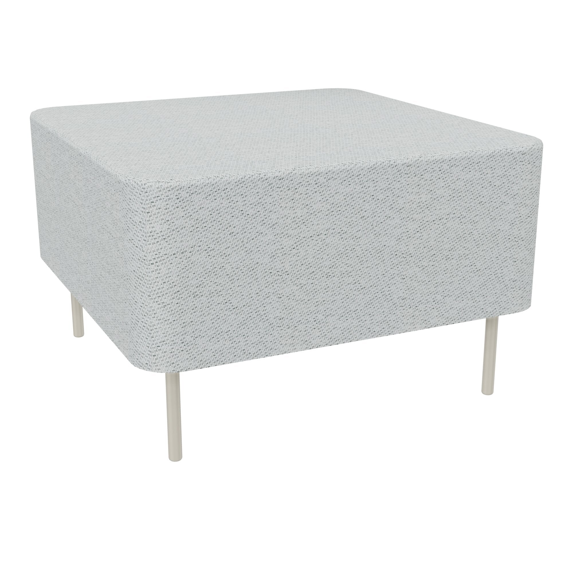 Assise Zélie L.67 x H.43 cm tissu Chili gris clair chiné