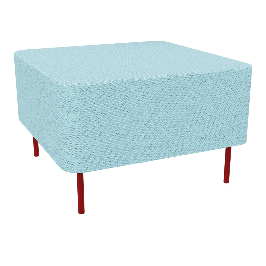 Assise Zélie L.67 x H.43 cm tissu Chili Bleu Givre Chiné