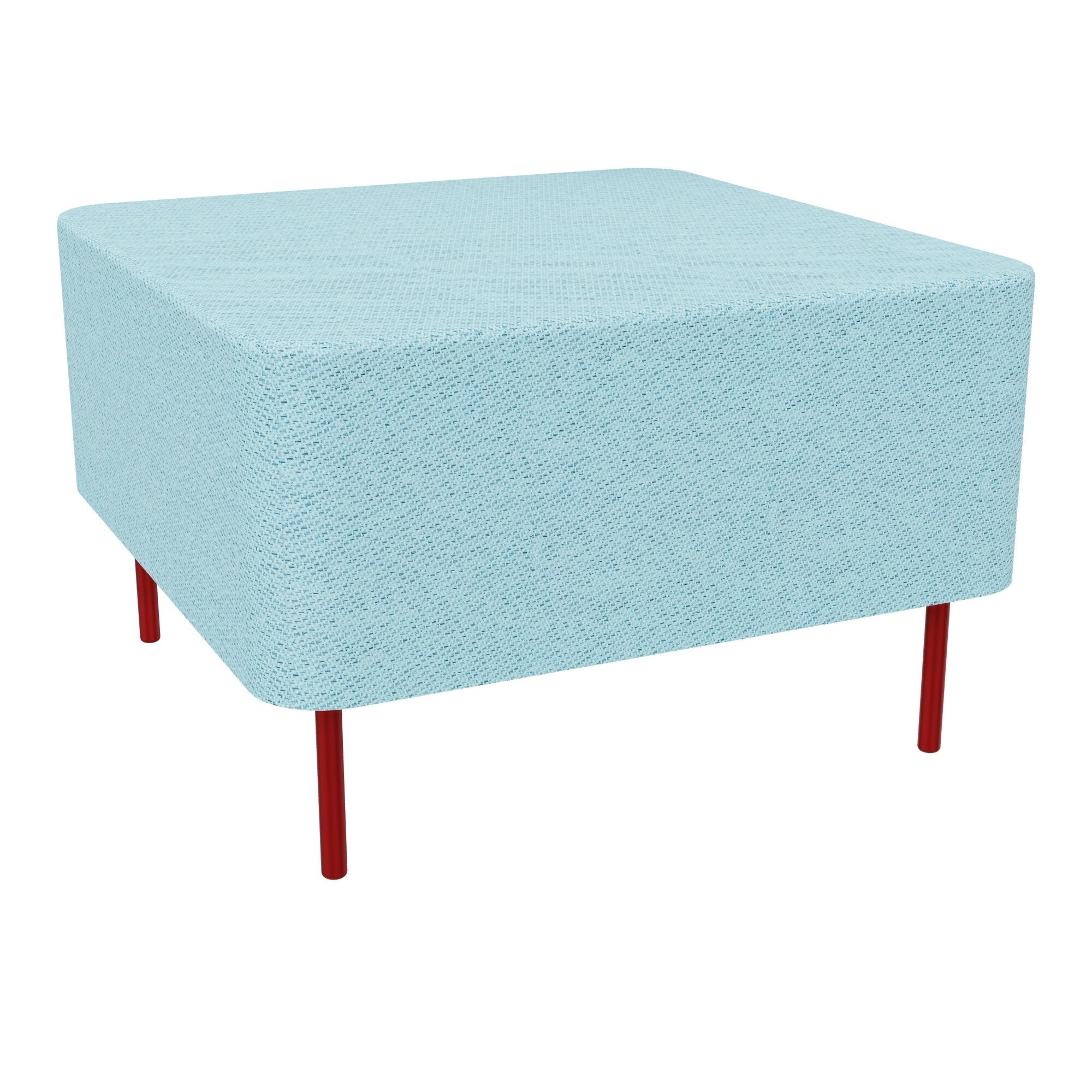 Assise Zélie L.67 x H.43 cm tissu Chili Bleu Givre Chiné