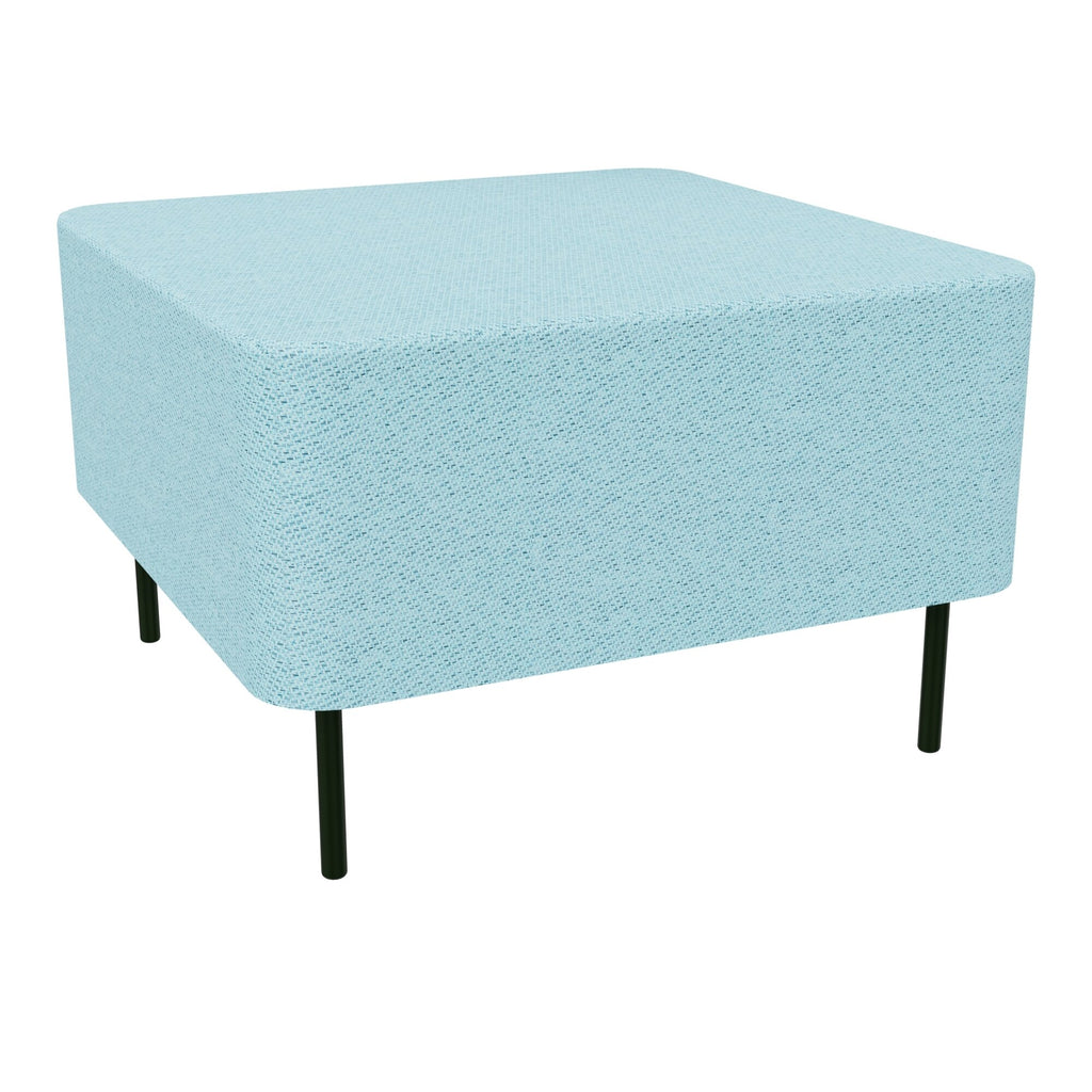 Assise Zélie L.67 x H.43 cm tissu Chili Bleu Givre Chiné