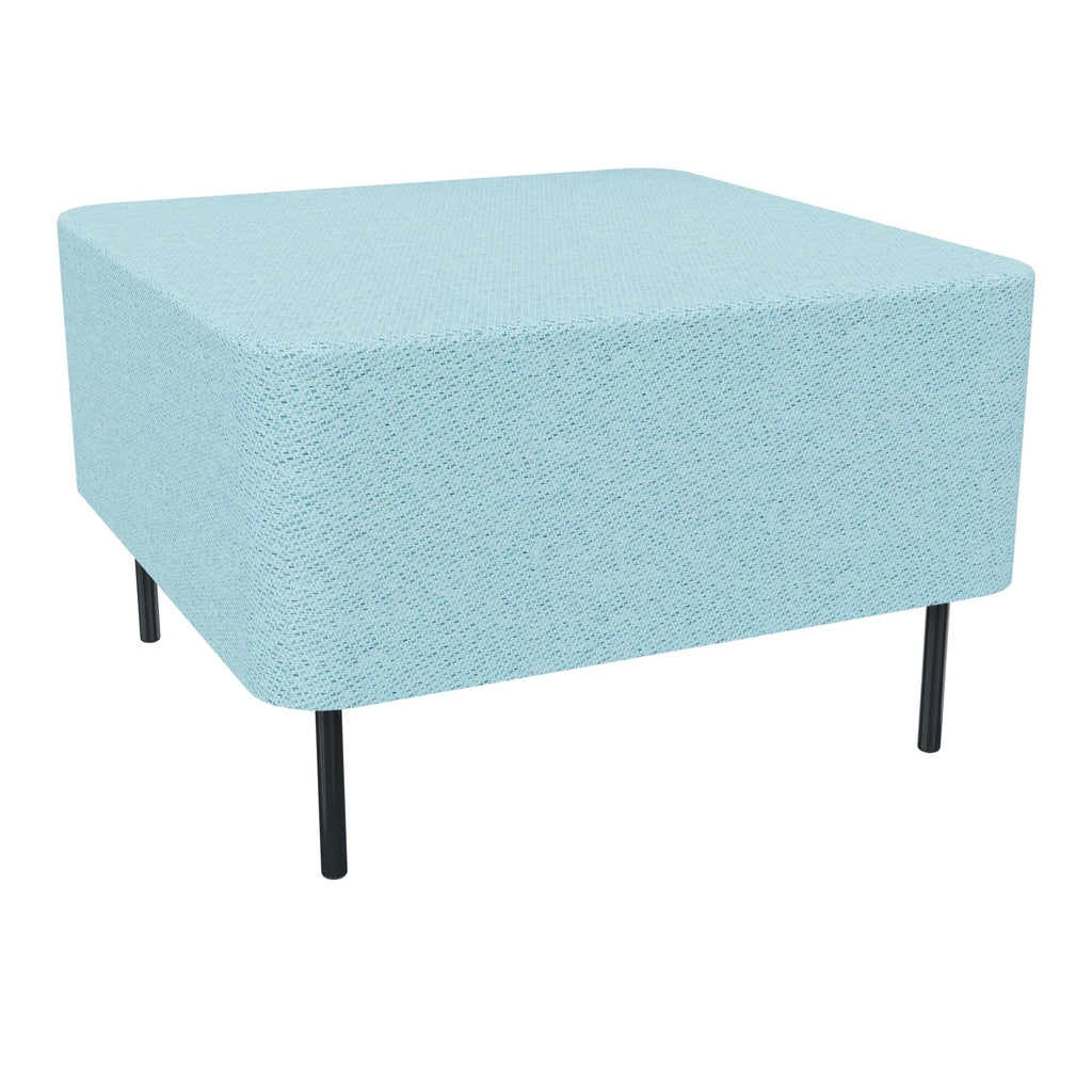 Assise Zélie L.67 x H.43 cm tissu Chili Bleu Givre Chiné