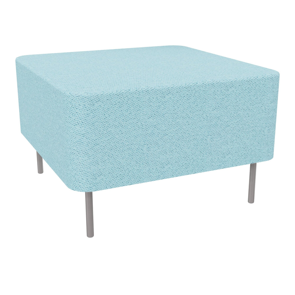 Assise Zélie L.67 x H.43 cm tissu Chili Bleu Givre Chiné