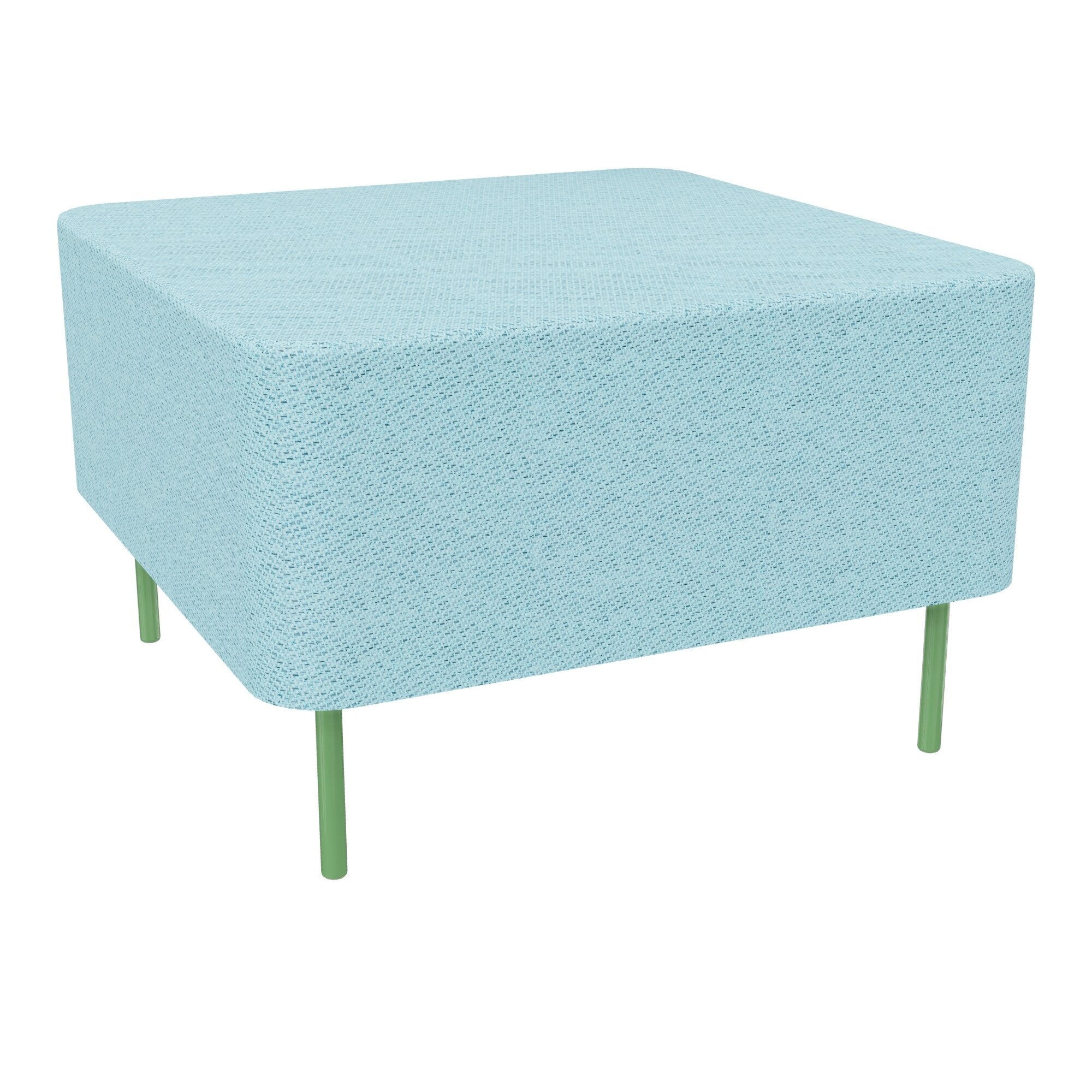 Assise Zélie L.67 x H.43 cm tissu Chili Bleu Givre Chiné