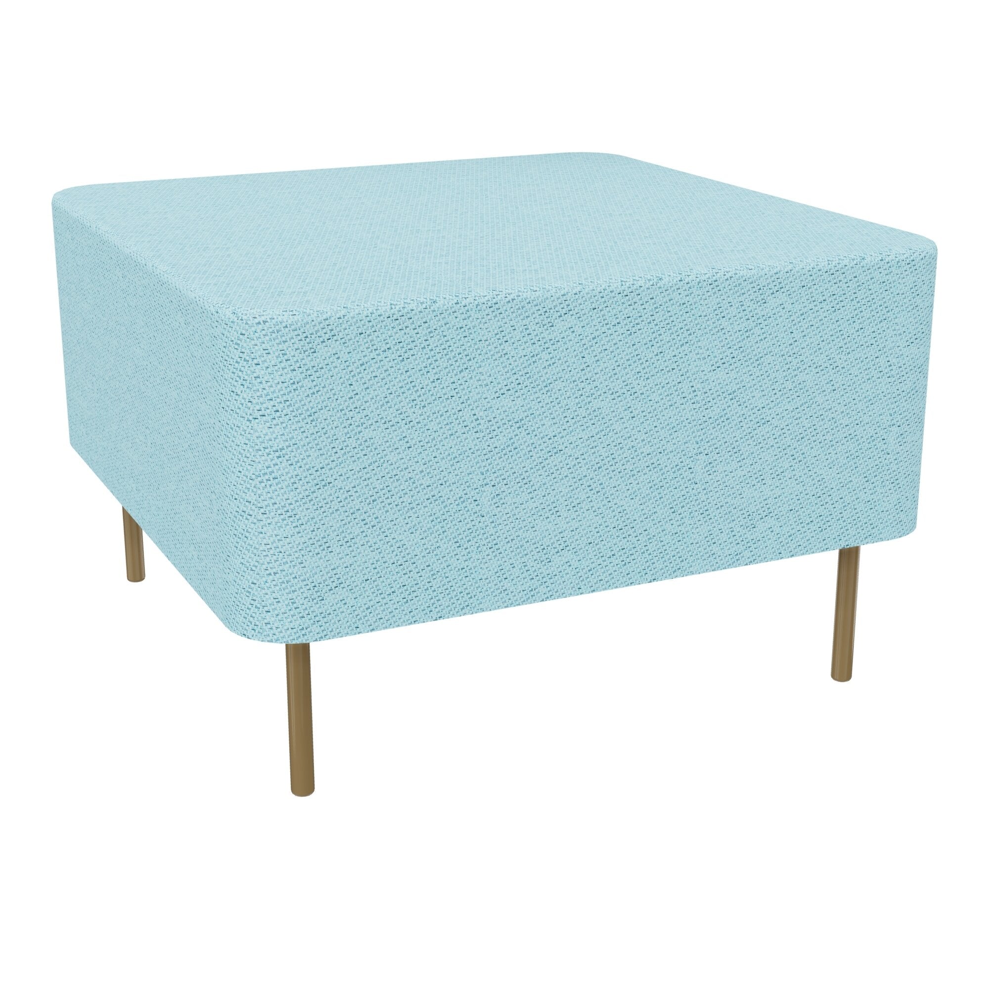 Assise Zélie L.67 x H.43 cm tissu Chili Bleu Givre Chiné