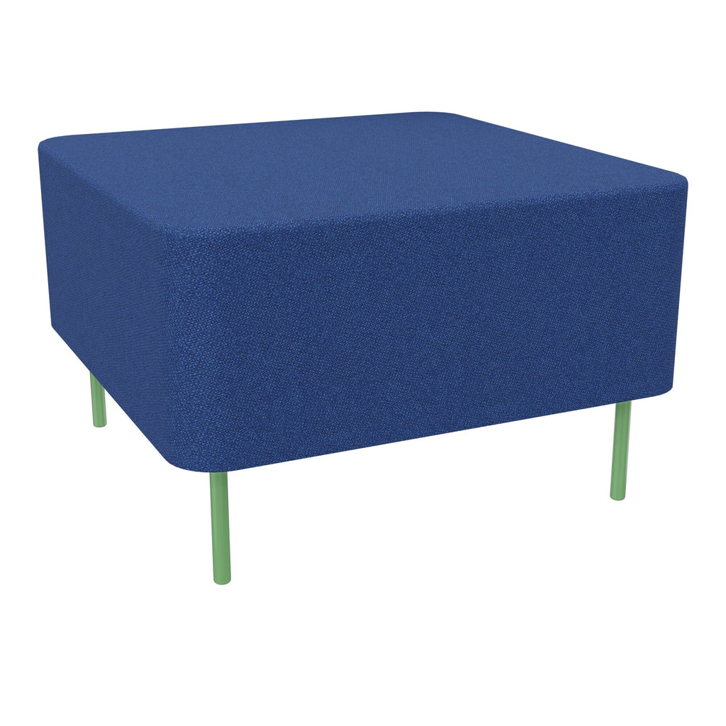 Assise Zélie L.67 x H.43 cm tissu Chili Bleu minuit Chiné