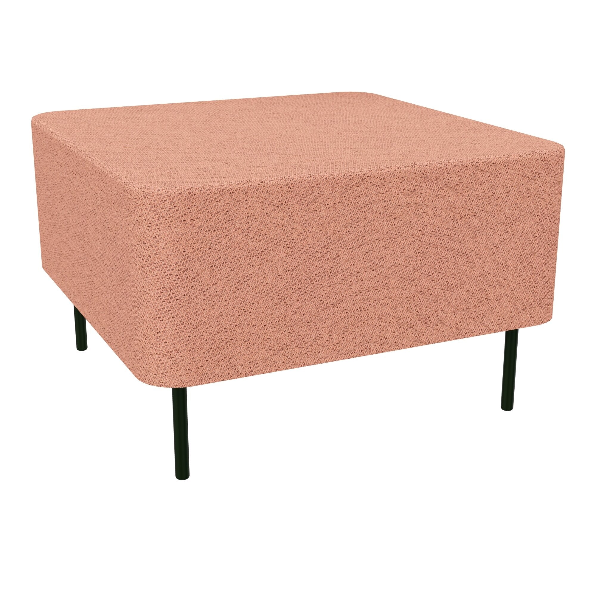 Assise Zélie L.67 x H.43 cm tissu Chili Saumon chiné