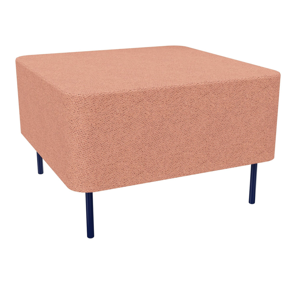 Assise Zélie L.67 x H.43 cm tissu Chili Saumon chiné