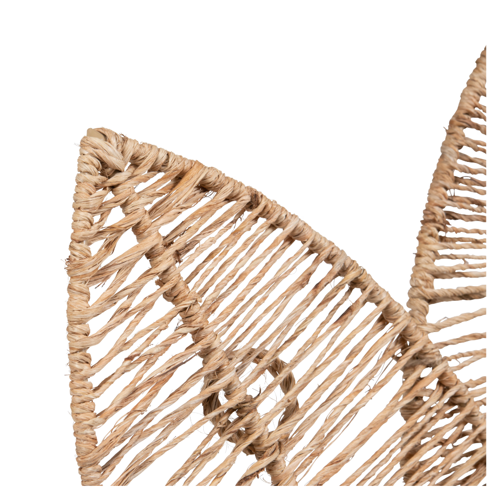 Décoration murale feuilles en jute