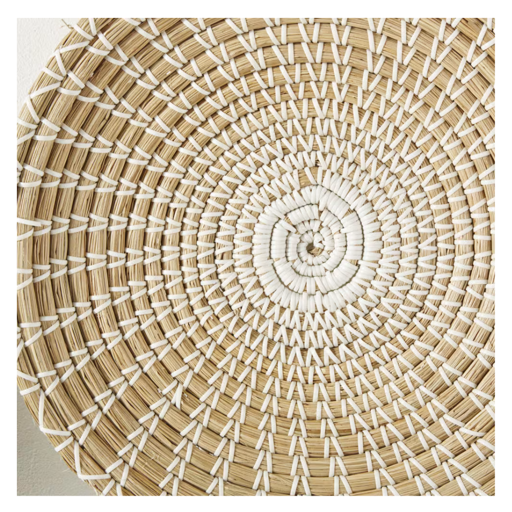 Lot de 3 déco murales en jonc de mer