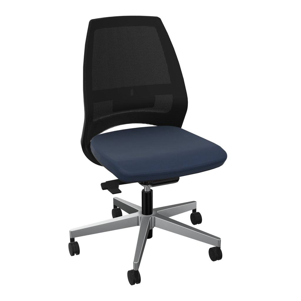 Siège Elliot piétement métal roulettes - Tissu Secret