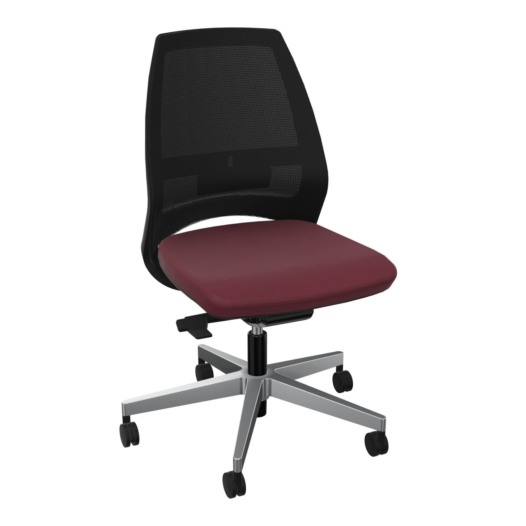 Siège Elliot piétement métal roulettes - Tissu Secret