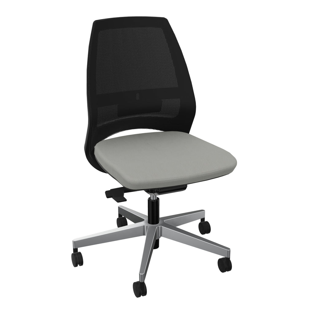 Siège Elliot piétement métal roulettes - Tissu Secret