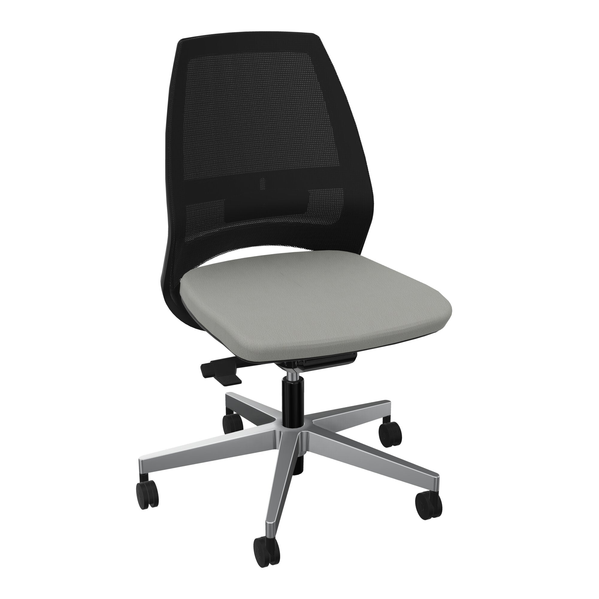 Siège Elliot piétement métal roulettes - Tissu Secret