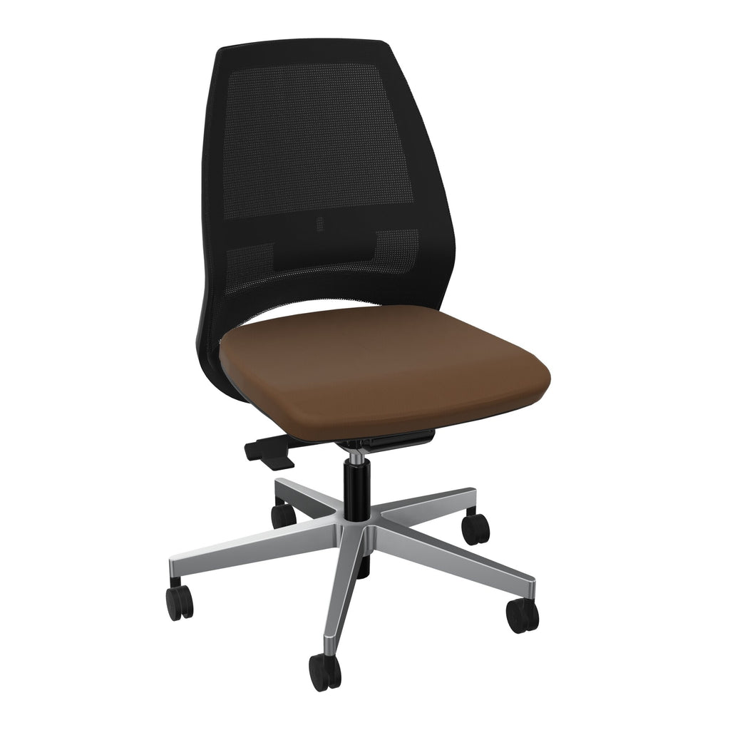 Siège Elliot piétement métal roulettes - Tissu Secret