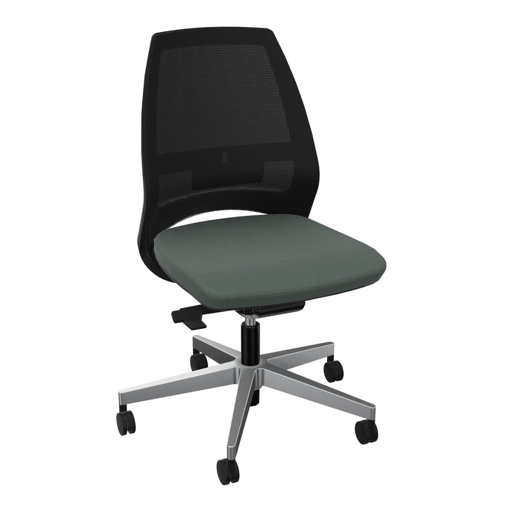 Siège Elliot piétement métal roulettes - Tissu Secret