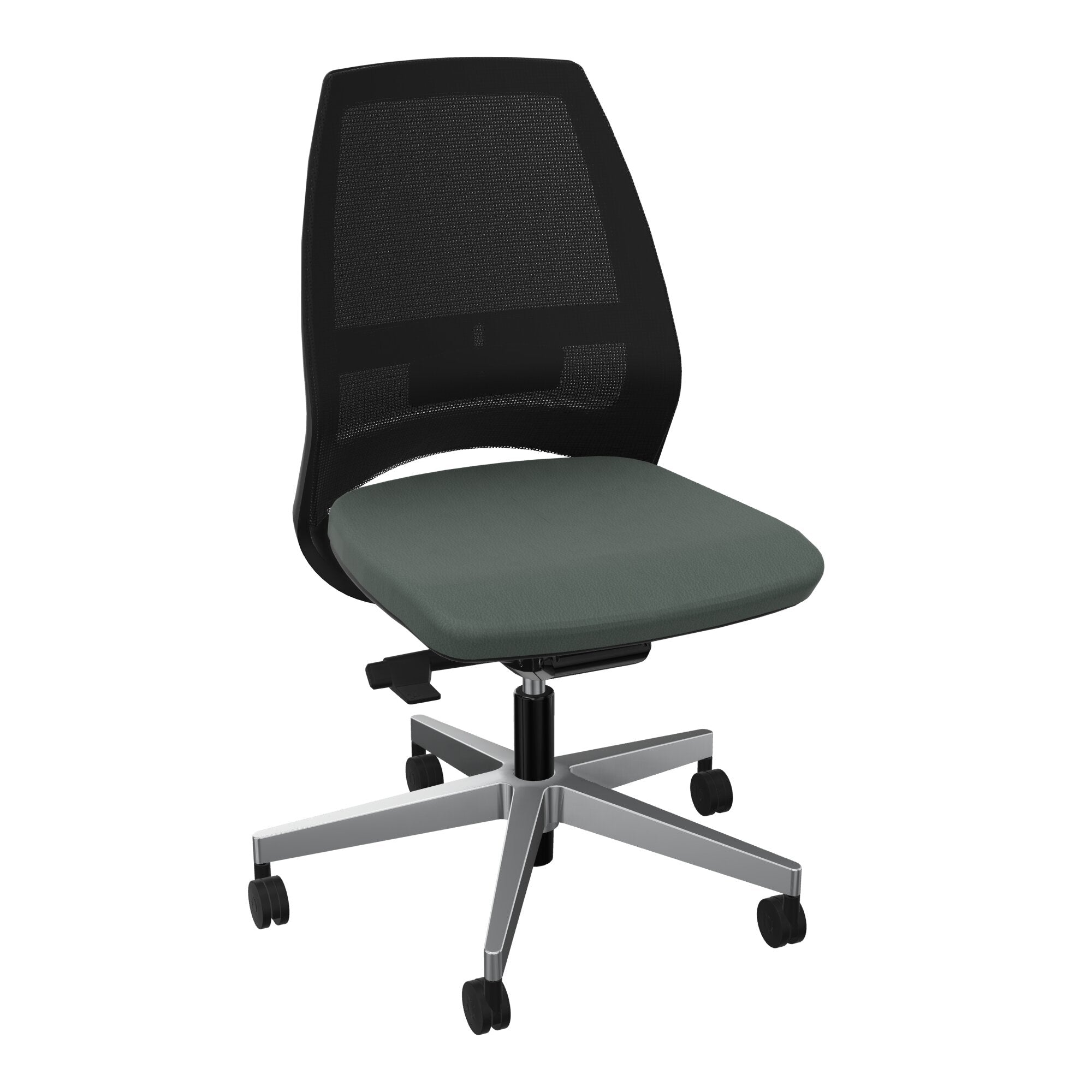 Siège Elliot piétement métal roulettes - Tissu Secret