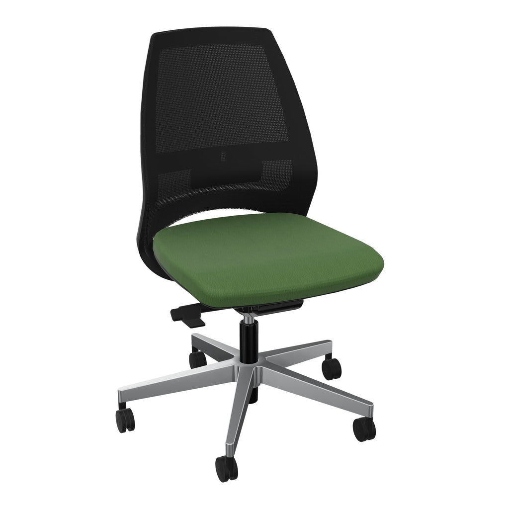 Siège Elliot piétement métal roulettes - Tissu Secret