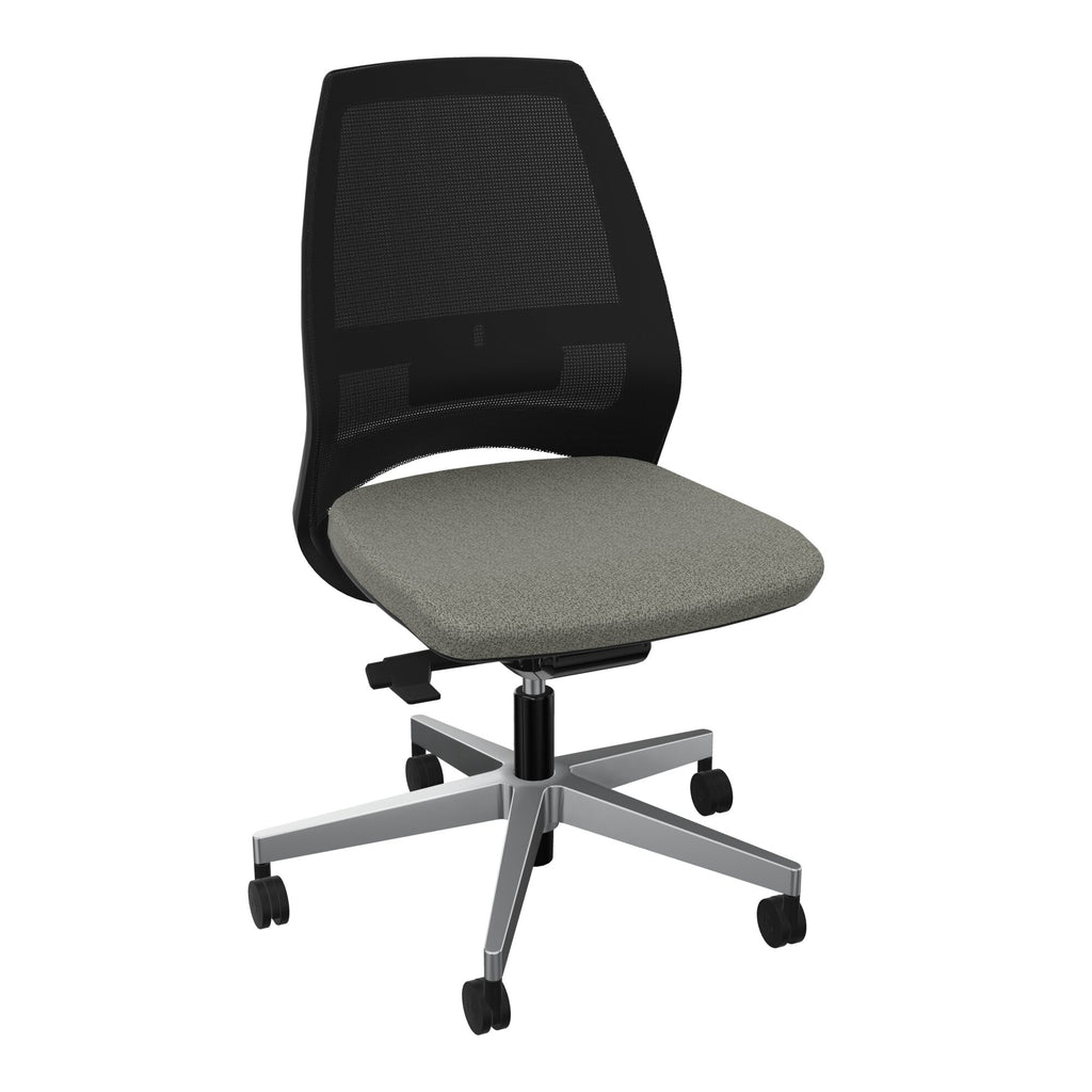 Siège Elliot piétement métal roulettes - Tissu Step Mélange