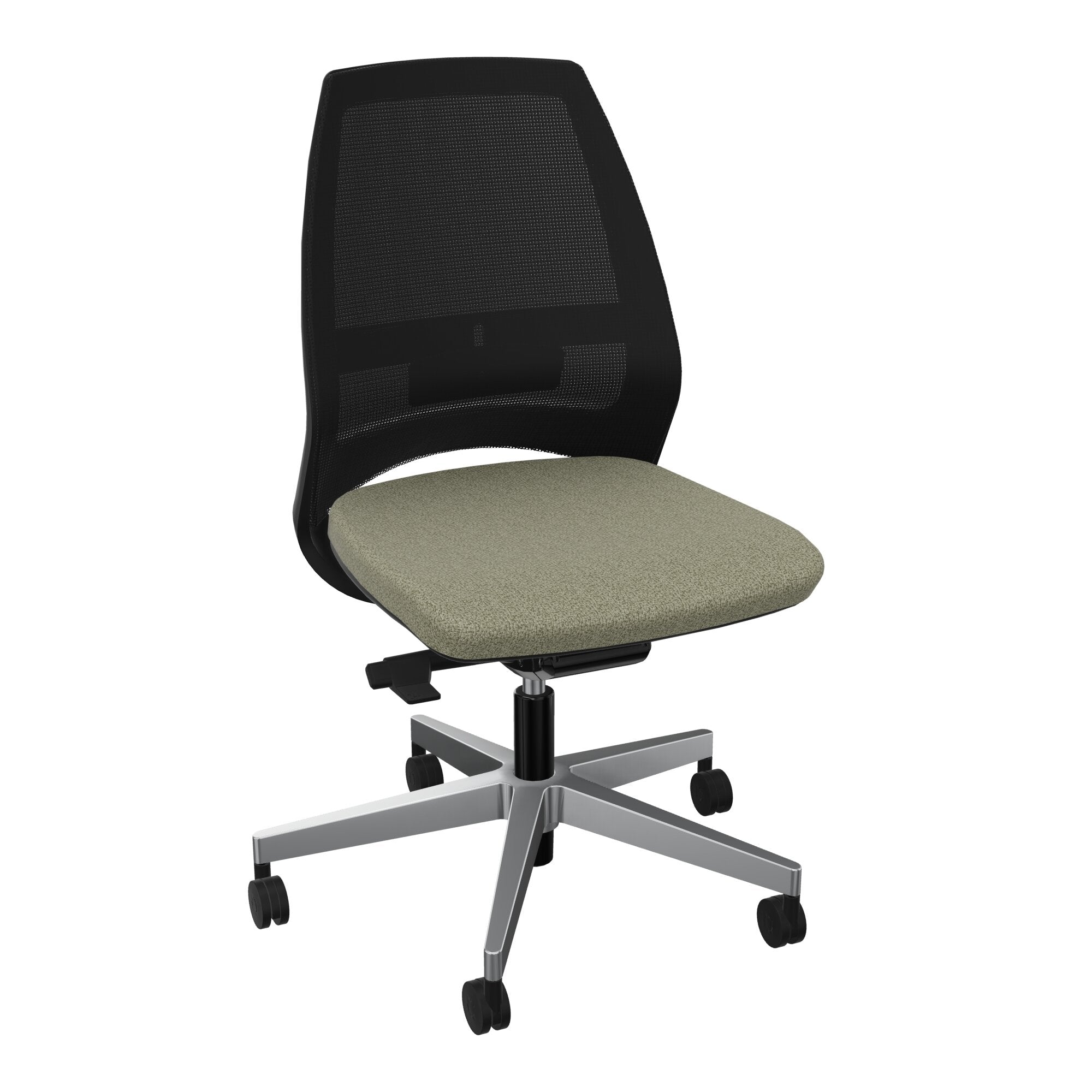 Siège Elliot piétement métal roulettes - Tissu Step Mélange