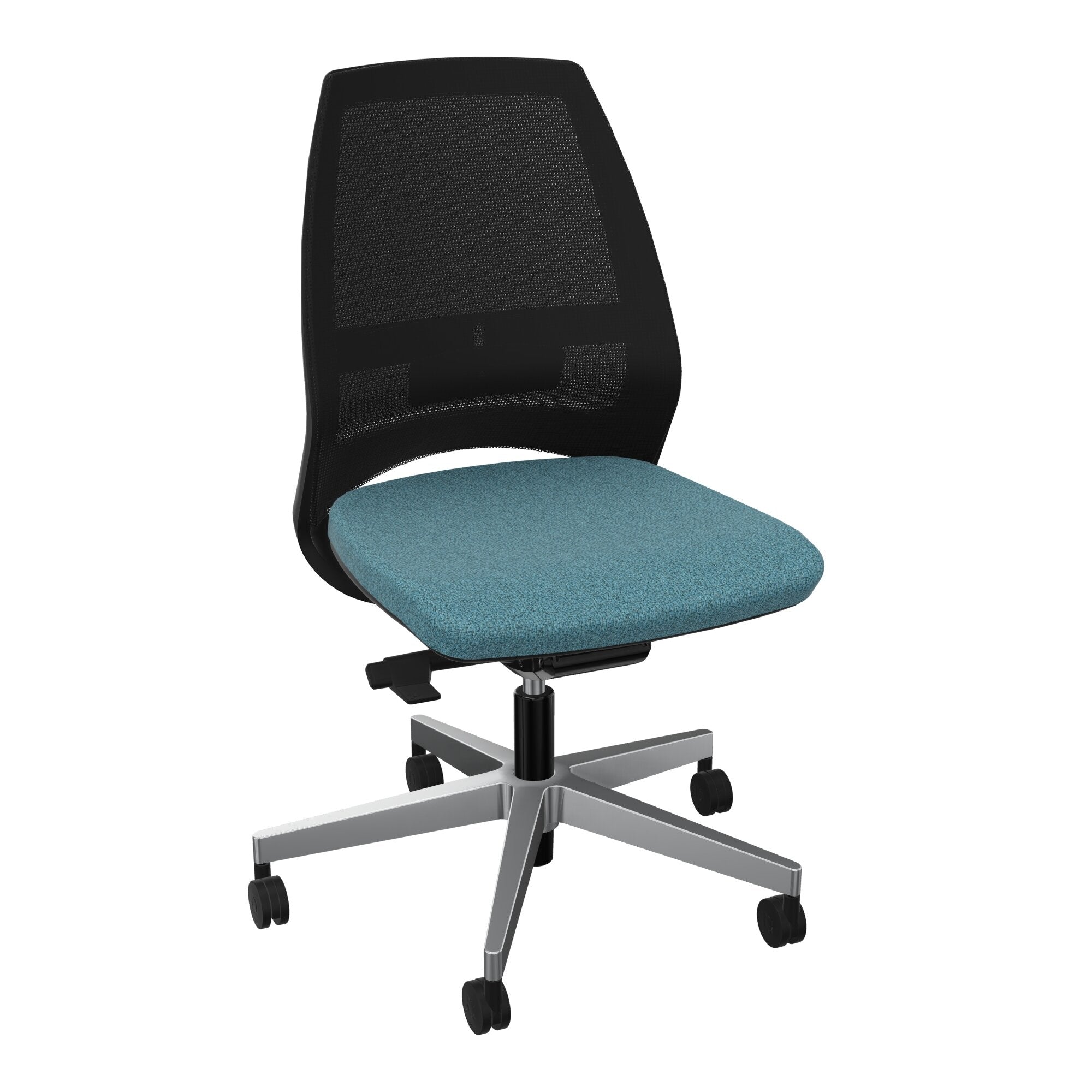 Siège Elliot piétement métal roulettes - Tissu Step Mélange