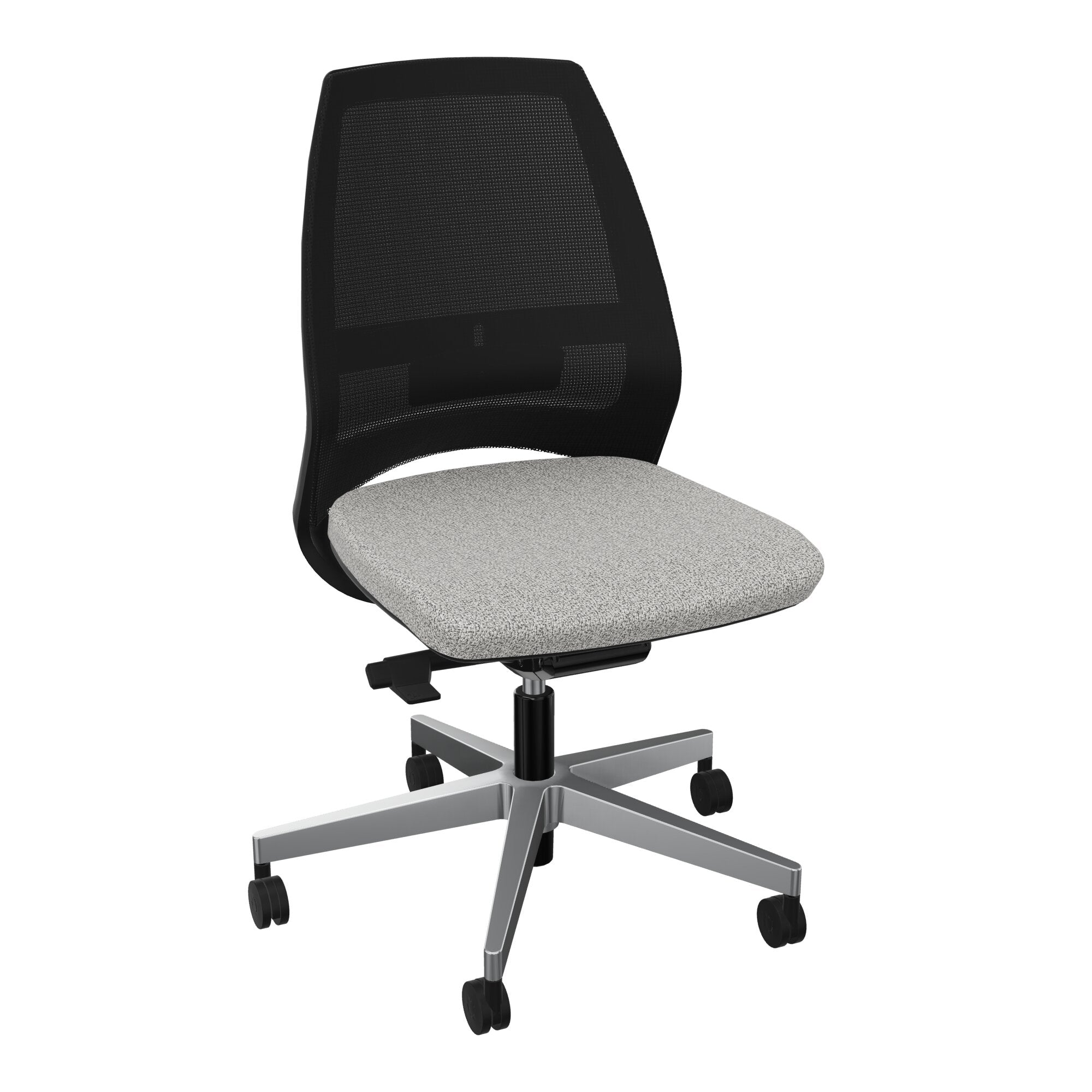 Siège Elliot piétement métal roulettes - Tissu Step Mélange