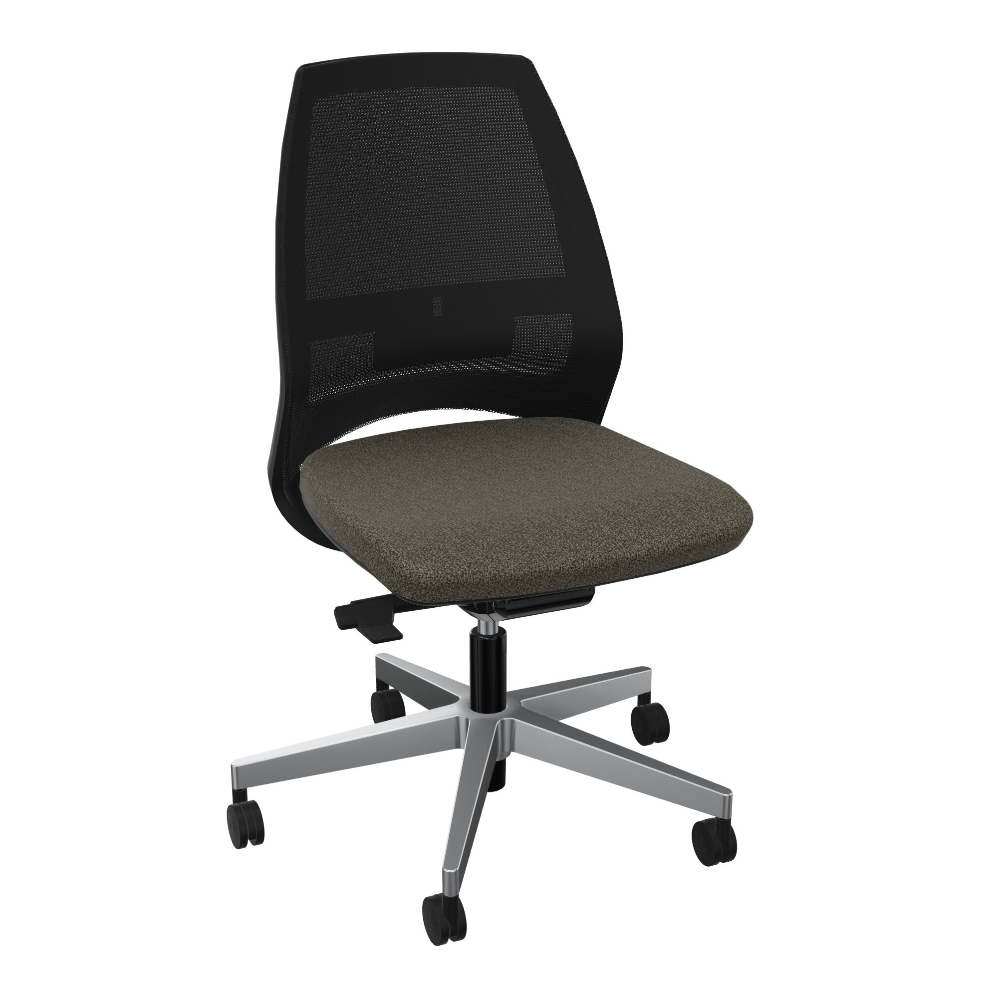 Siège Elliot piétement métal roulettes - Tissu Step Mélange