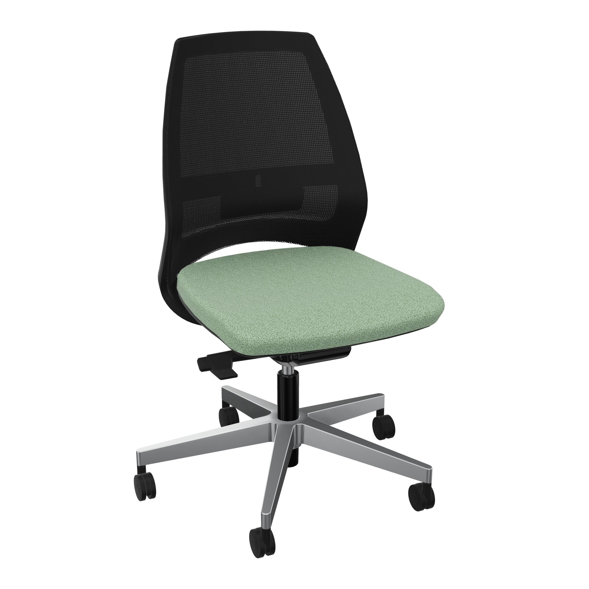 Siège Elliot piétement métal roulettes - Tissu Step Mélange