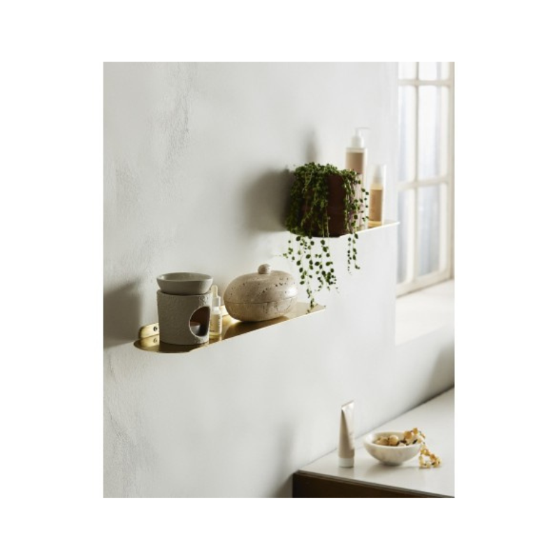 Étagère murale métal doré