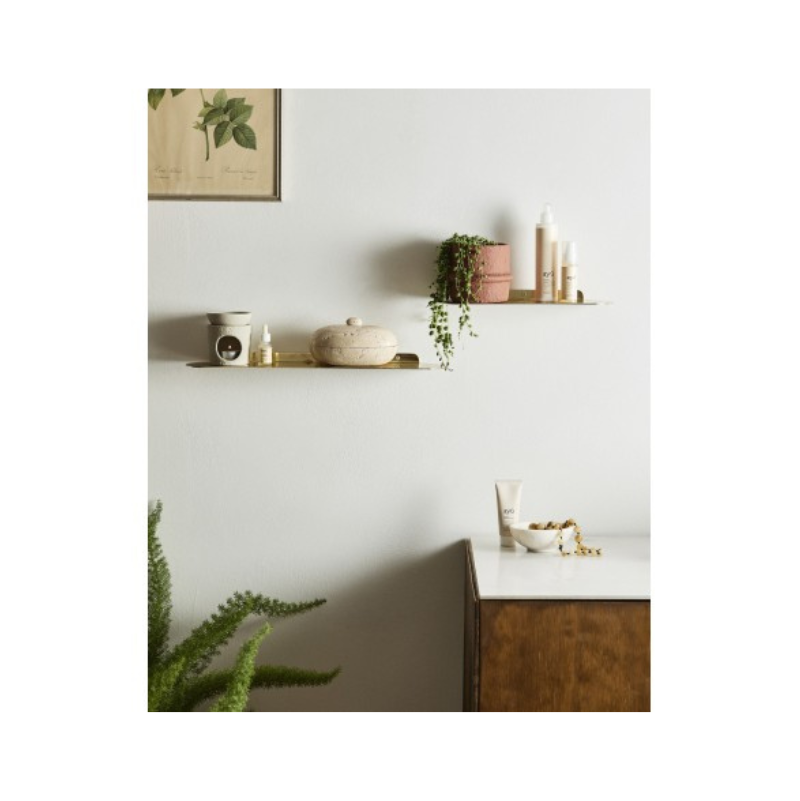 Étagère murale métal doré