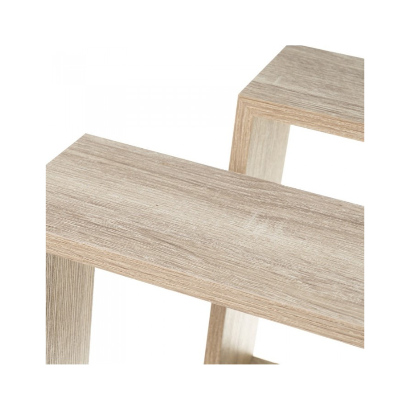 Set de 3 étagères murales carrés en bois