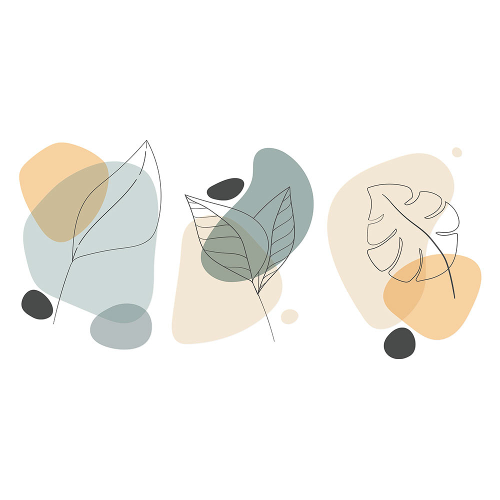 Stickers feuilles épurées design