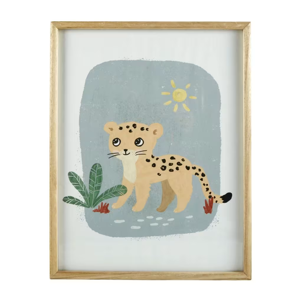 Tableau imprimé léopard 35x45 - Mini Jungle